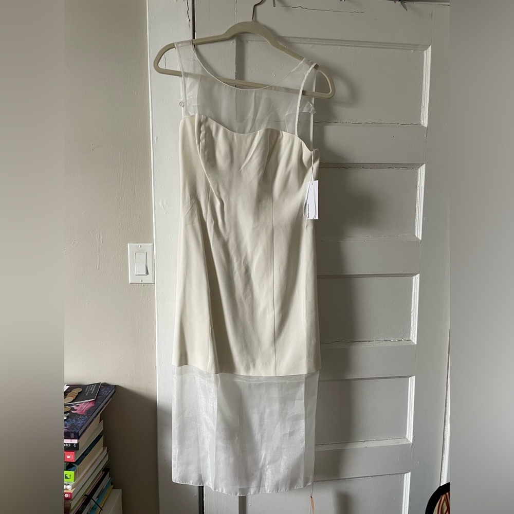 White Sheer Panel Dress - Reformation - Picture 4 of 4